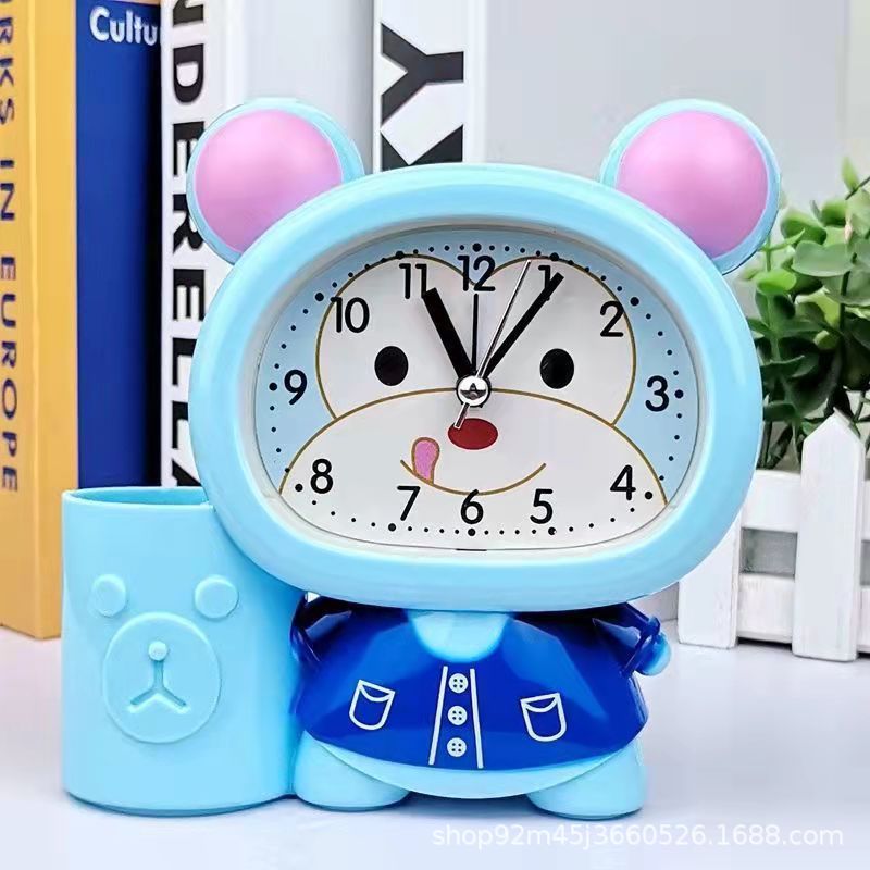 Alarm Clock Innovative Creative Male And Female Students Pencil Holder Bee Alarm Clock Bedside Children Cartoon Fashion Cute Fashion Clock Specification drawing