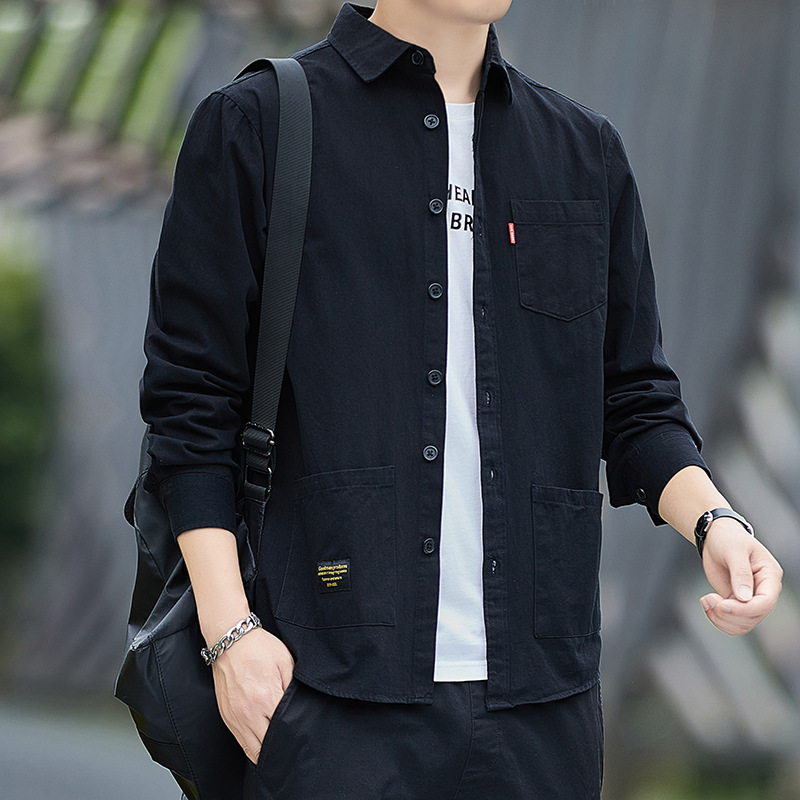 Summer thin long-sleeved shirt, men's trendy workwear casual shirt, simple and versatile, cool and stylish young man's quality coat Application Scenario