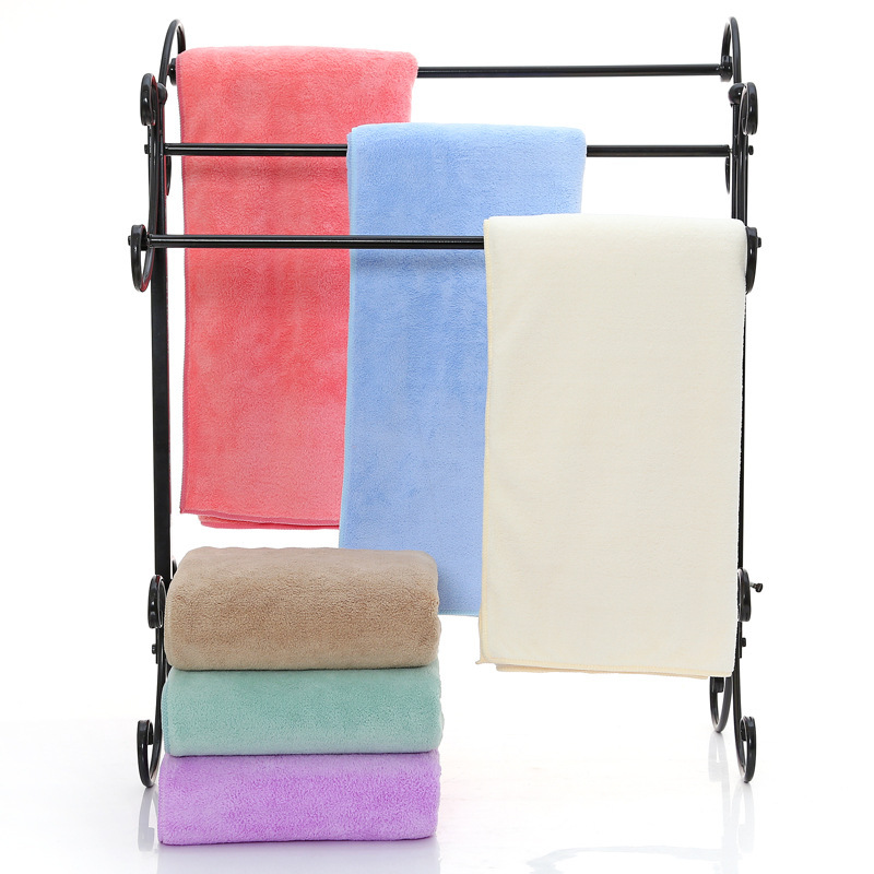 【 Chi Jia 】 Bath towel Superfine fiber 70*140 Coral Fleece thickened adult beach Absorbent Soft Gift manufacturer Application Scenario
