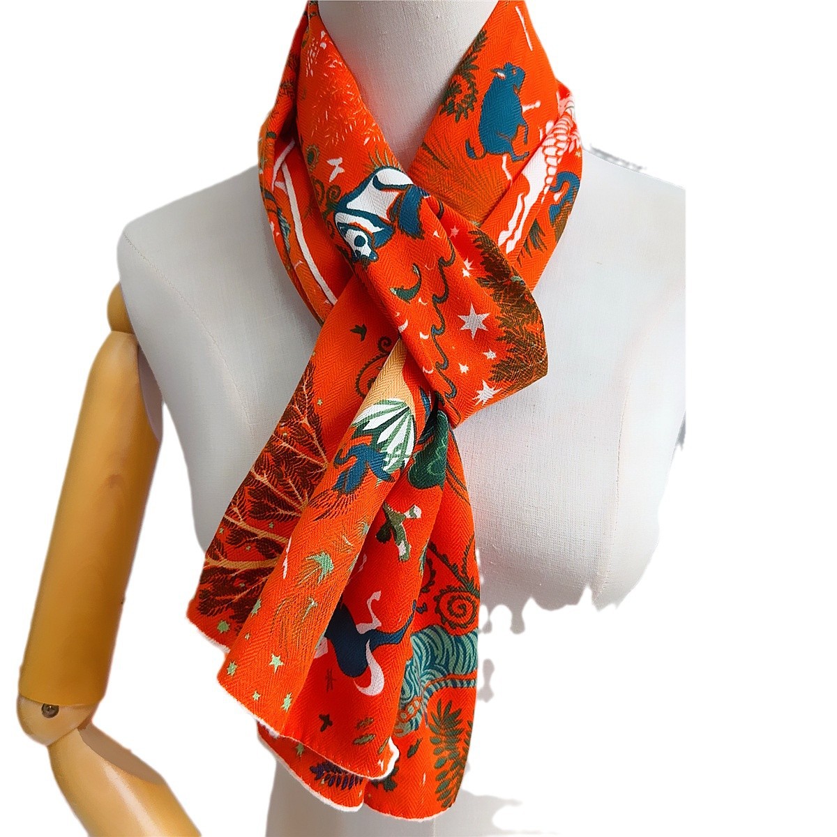 New autumn and winter style 160-32cm velvet long scarf, hand-rolled edge, Taiwanese version printed, high-quality herringbone pattern scarf from Hangzhou Item Picture