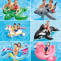 INTEX动物座骑儿童水上充气玩具 坐骑玩具儿童水池动物浮排水玩