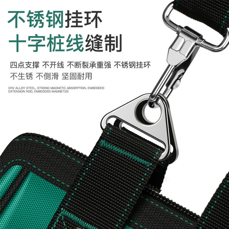 Arrizo tool bag, thickened canvas, Oxford cloth, electrician and carpenter hand-held tool bag, large storage bag, new type Specification image
