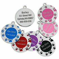Pet accessories Pendant zinc alloy fashion pet dog tag loss-proof engraved dog collar pendant identity plate