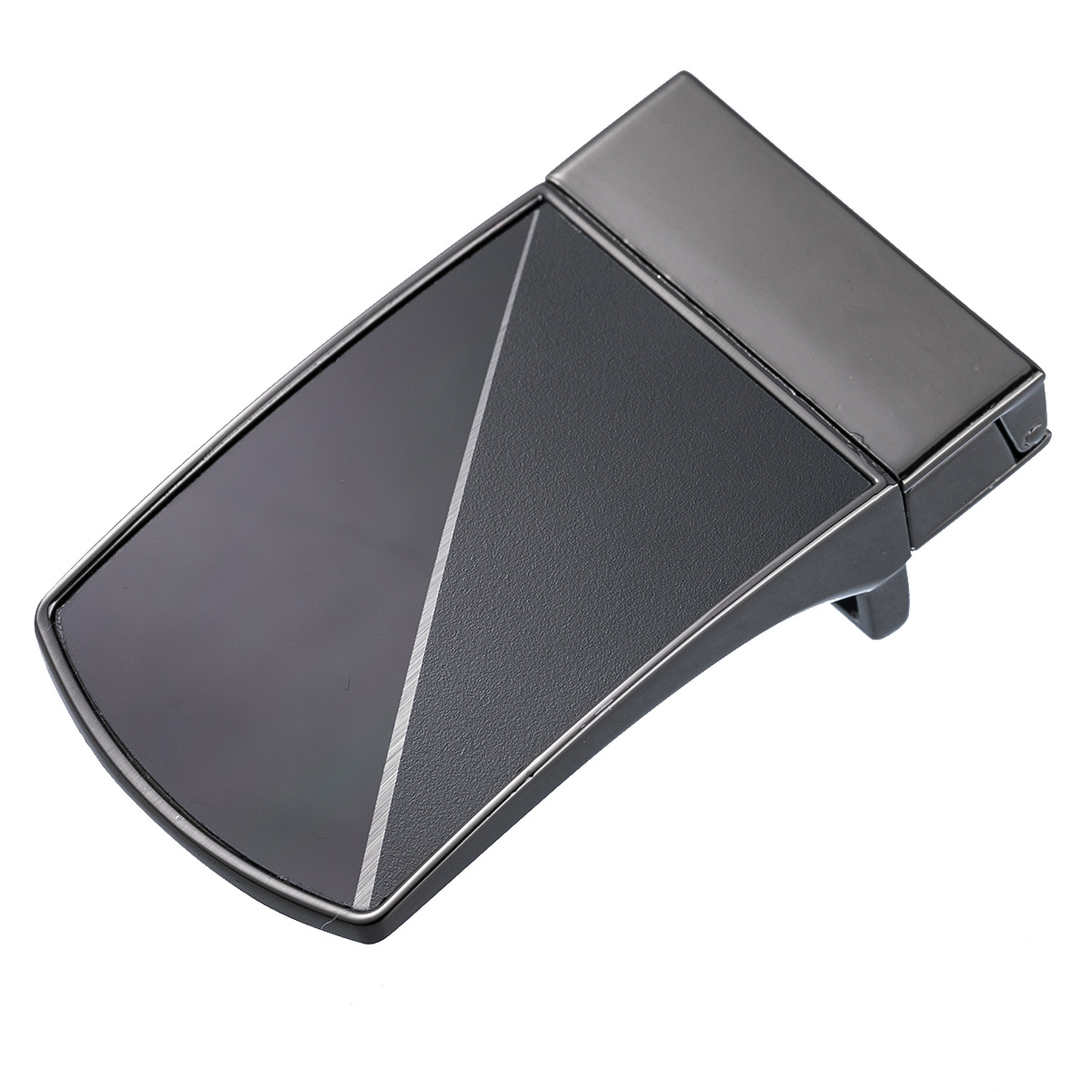 Line Black Gray Men's Simple Wear-Resistant Zinc Alloy Belt Buckle 33Mm Perforated Belt Belt Buckle Flat Skateboard Buckle details Picture