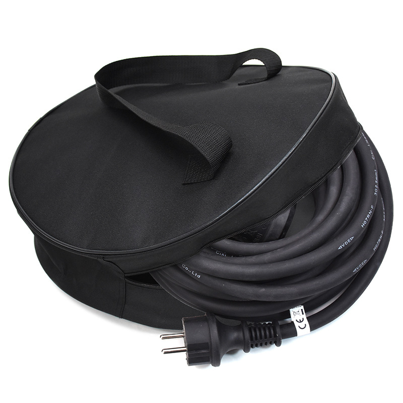 New energy circular charging gun bag, electric vehicle on-board charger storage bag, waterproof on-board charging gun storage bag Application Scenario
