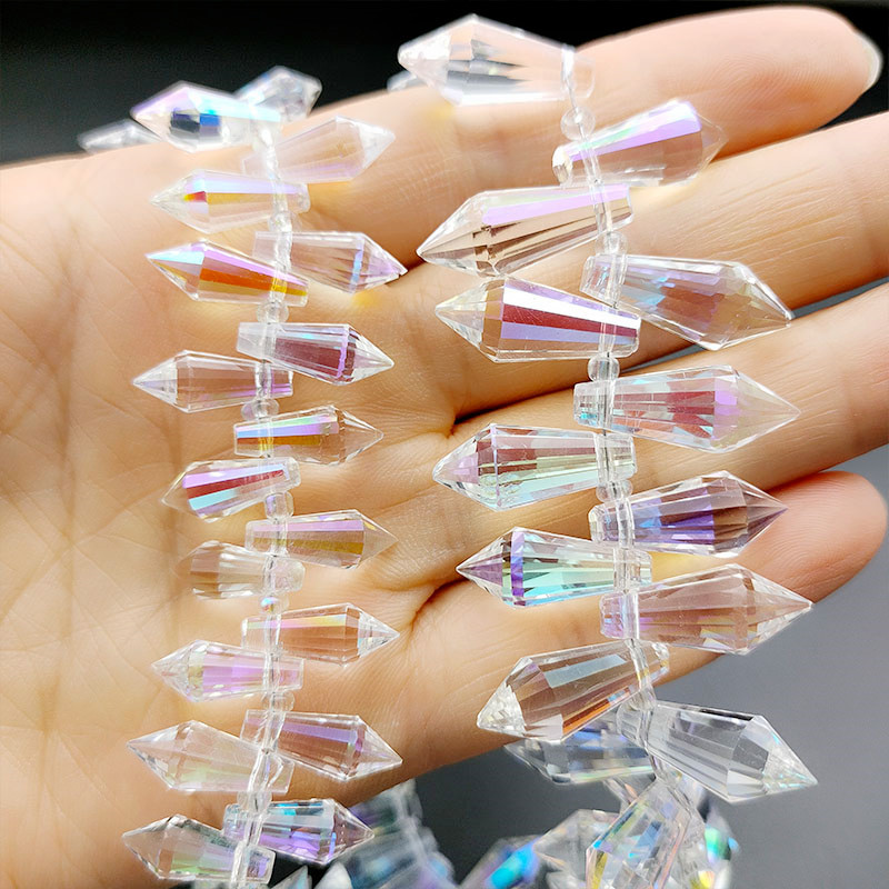 A Bunch Of Crystal Glass Jewelry Zhongnan Column Boutique Magic Antique Hairpin Pendant Handmade Materials Super Flash Specification drawing