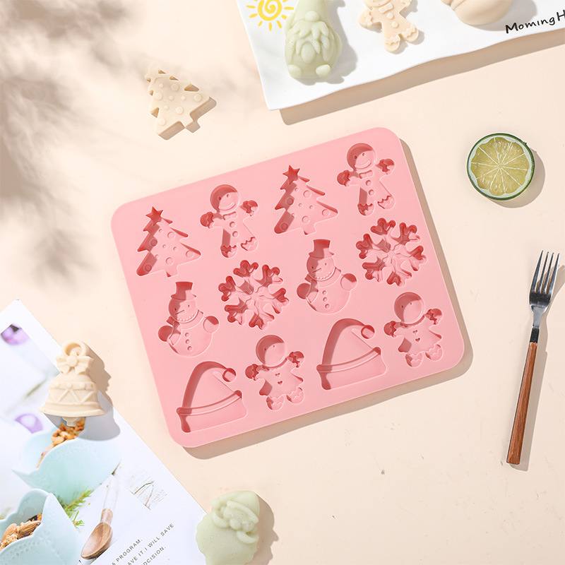 New Christmas bell Christmas tree series chocolate mousse food-grade silicone cookies baking cake molds details Picture