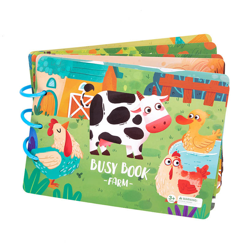 Wholesale Enlightenment Early Education Dinosaur Animals Quiet Children Busy Books Educational Toys Repeated Paste Book Enlightenment Toys Educational Aids Item Picture