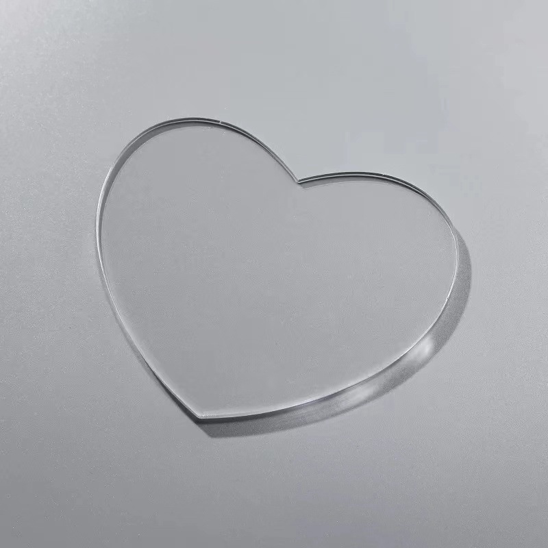 Acrylic board transparent cream rubber base, diy mobile phone stand bottom support material, disc, heart, small cloud, square piece 2 details Picture