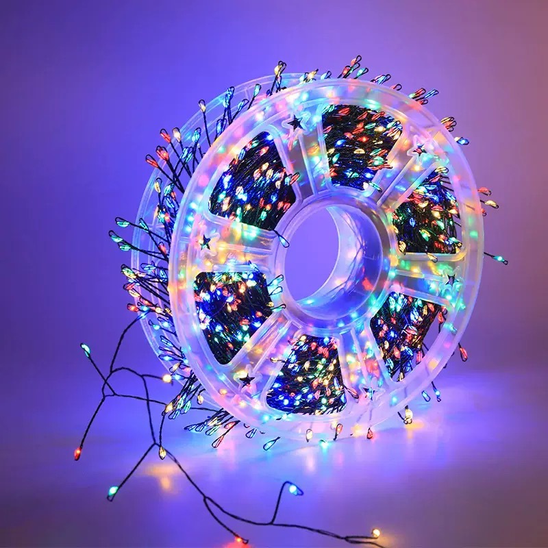 Solar-powered copper wire firecracker lights, string lights, festival party decorations, night lights, outdoor waterproof atmosphere colored lights and other lighting fixtures