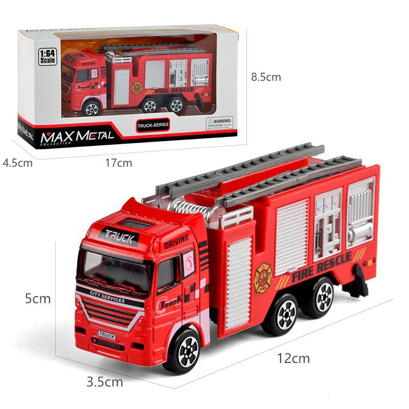 Wholesale of alloy car model boys' toys, simulated fire engineering vehicles, urban excavator models and inertial vehicles Specification image