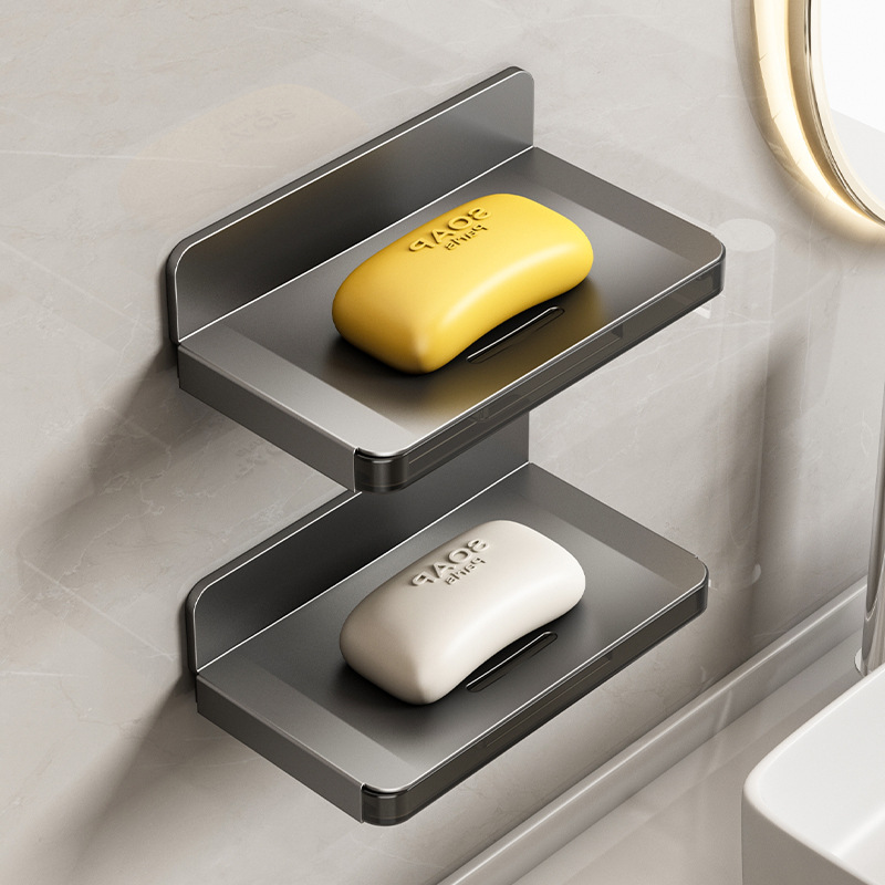 A special soap box for the bathroom, a wall-mounted shelf, a washbasin, a fat-loving box, and a soap draining tray details Picture