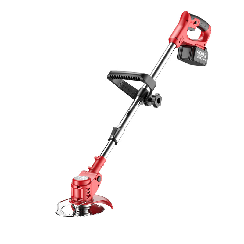 Lithium battery lawn mower, handheld electric lawn mower, small household lawn mower, garden trimmer, rechargeable lawn mower Item Picture