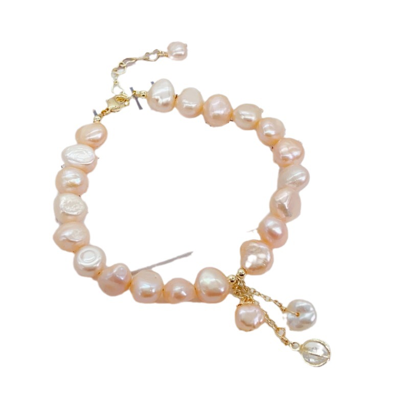 Sl086015 Simple Pearl Bracelet Women's Fresh Water Bracelet Simple Wind String Round Beads Item Picture