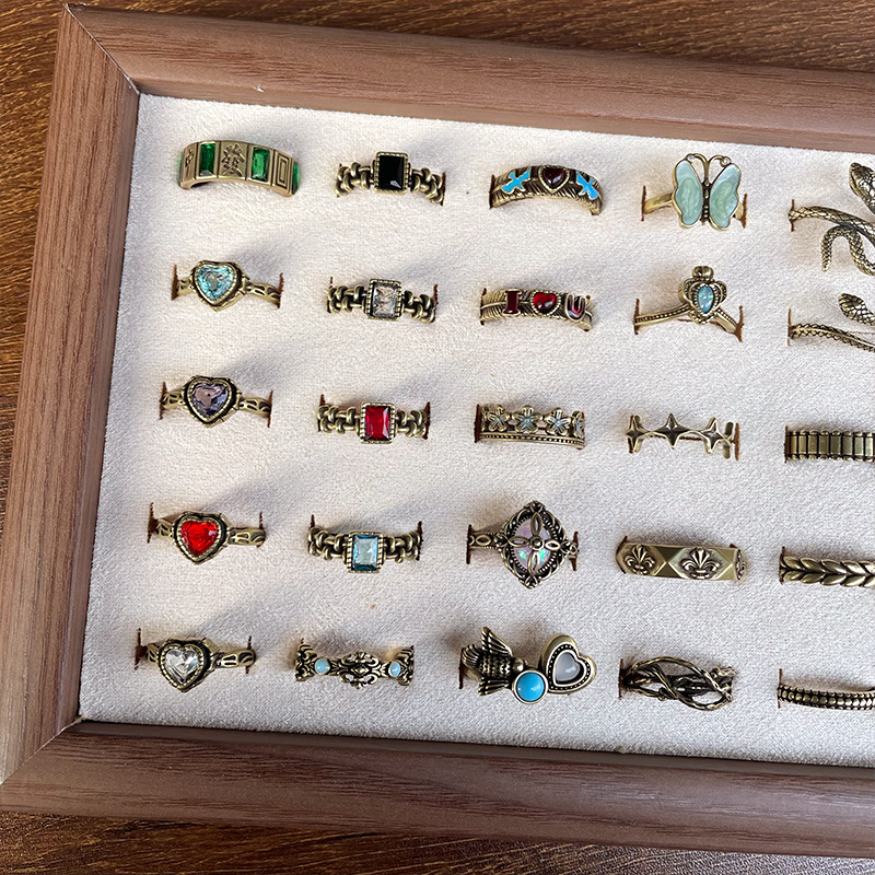 LAN Zhi British Museum Accessories Women's vintage, retro, light luxury, high-end, niche ins Open Index Finger Ring