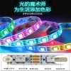 Factory direct sales WS2812 with built-in IC phantom color 5V single-point single-control soft light strip 5050RGB 60-segment light strip details Picture