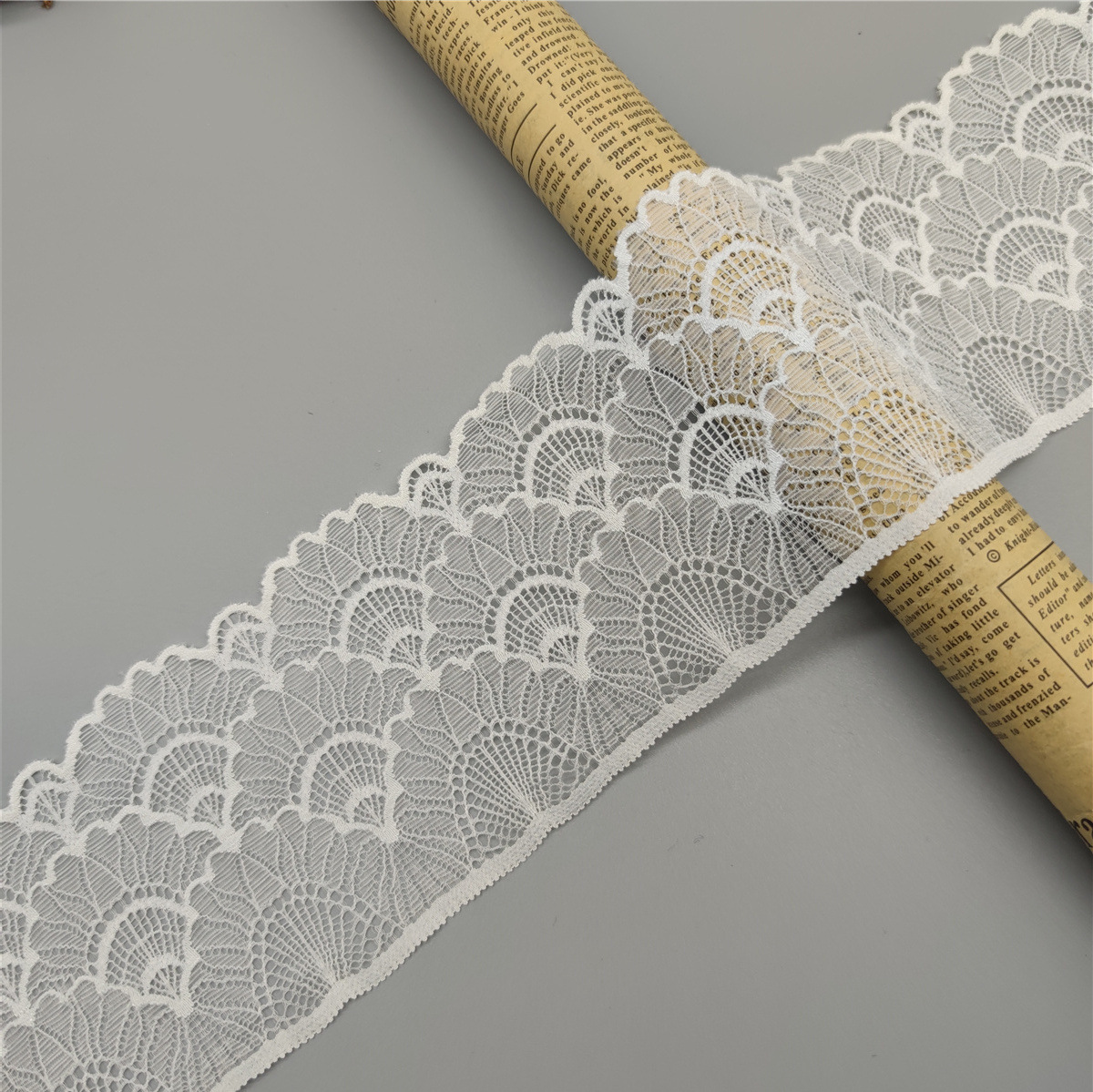 9cm lace elastic trim, skirt hem, children's wear, wedding dress, decorative hem, clothing trim, lace edge Application Scenario