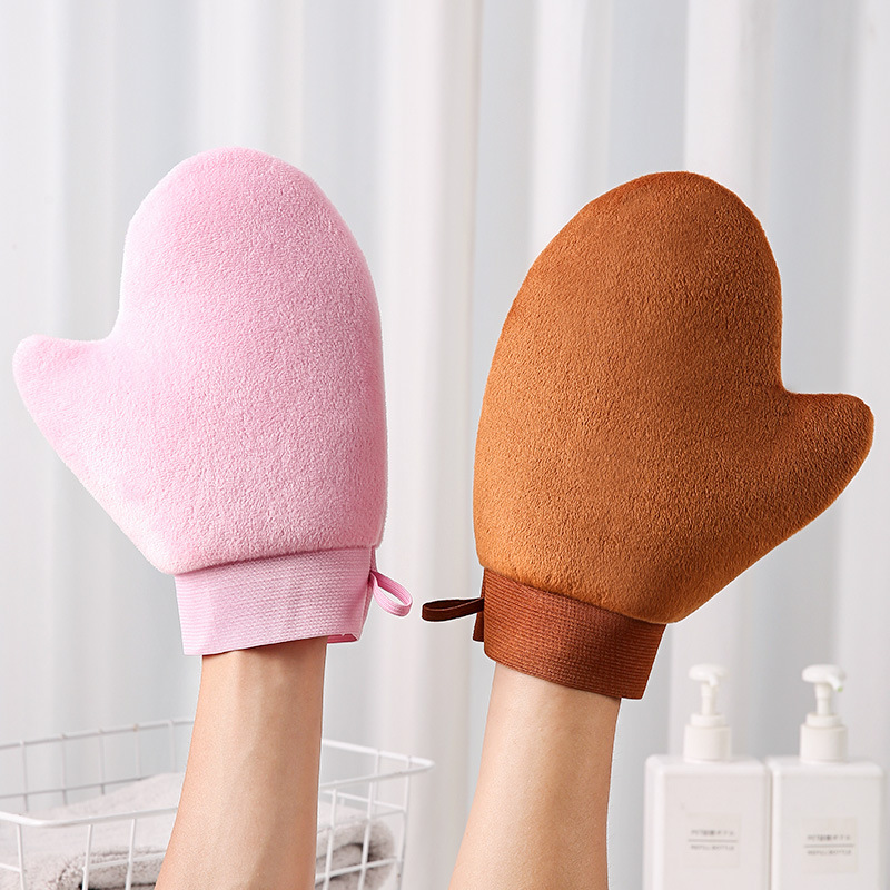 Oiled Gloves Body Lotion Sunscreen Essential Oil Full Body Flocked Tanning Oiled Bath Towel Body Lotion Mitts Application Scenario