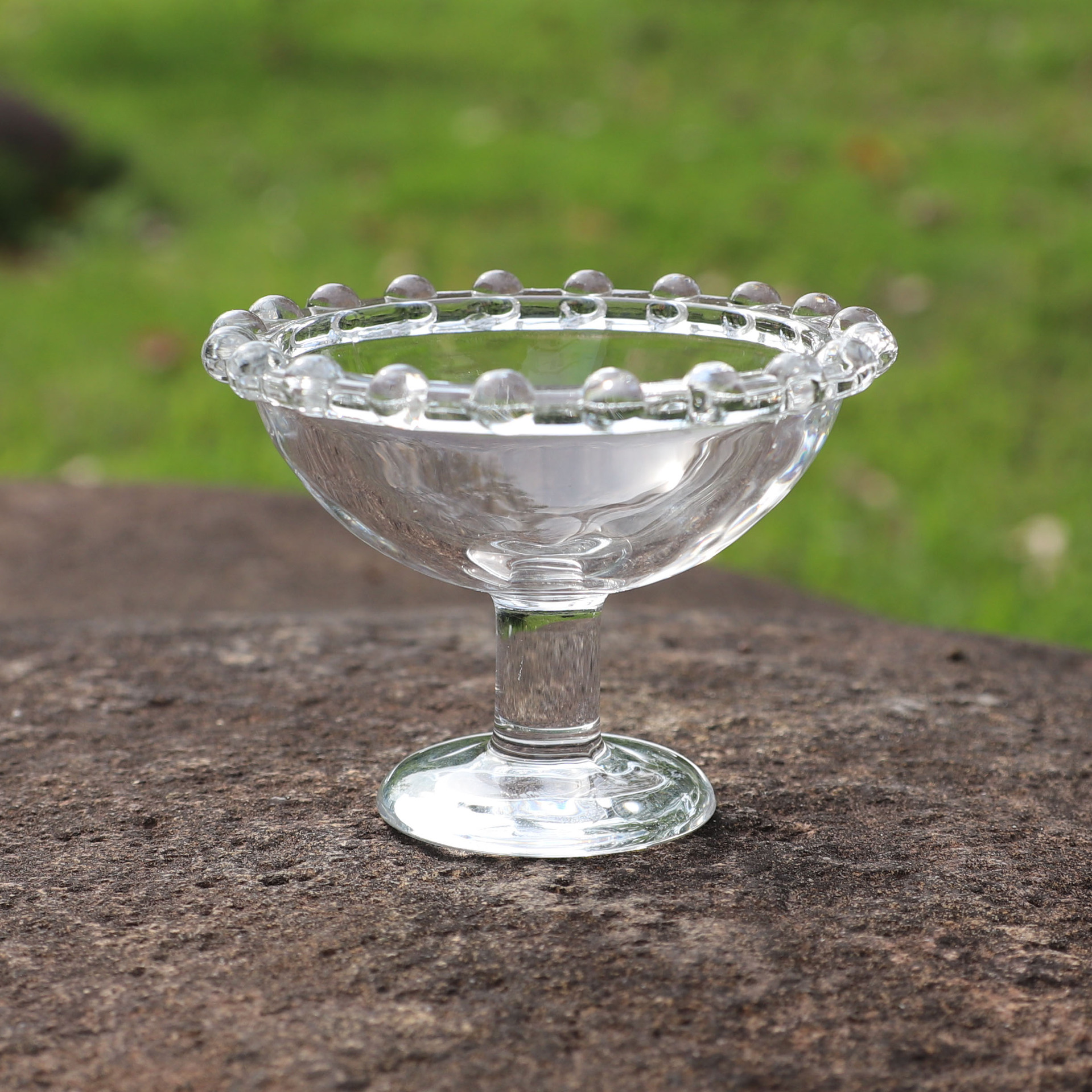 Bead bead glass small bowl Aromatherapy glass candlestick Ice Cream bowl Dessert salad bowl Milkshake ice cream glass thumbnail