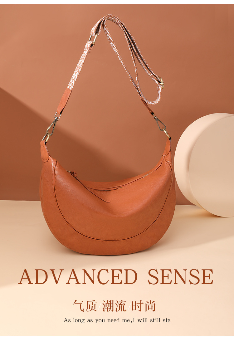 跨境新款包包女通勤包小众月牙包bags亚马逊复古女包单肩斜挎包详情13