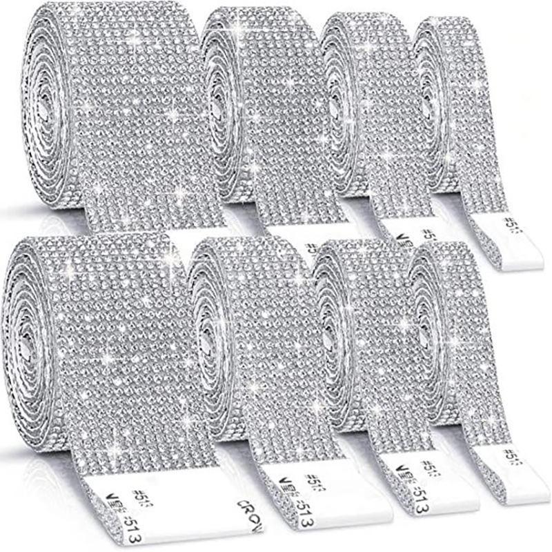 Diamond-Backed Adhesive Diamond-Attached Clothing Accessories Rhinestone Patch Box And Bag Shoe Upper Decoration Drilling Hot Drilling Self-Adhesive Rhinestone Strip Application Scenario