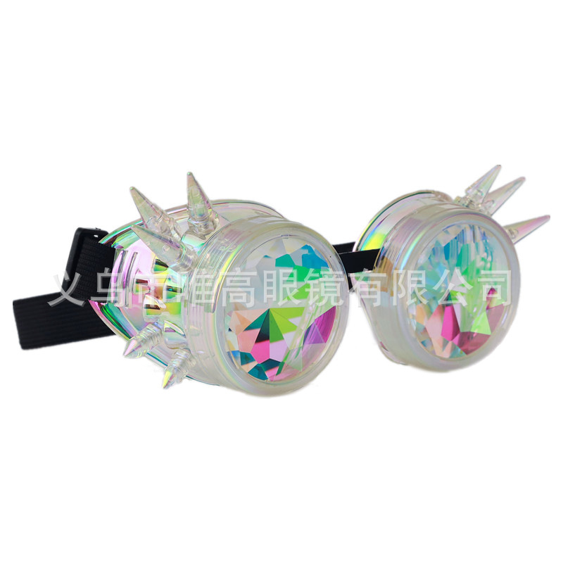 柳钉万花筒眼镜蒸汽朋克3D风镜时尚潮人街拍Cosplay护目镜Goggles详情图5