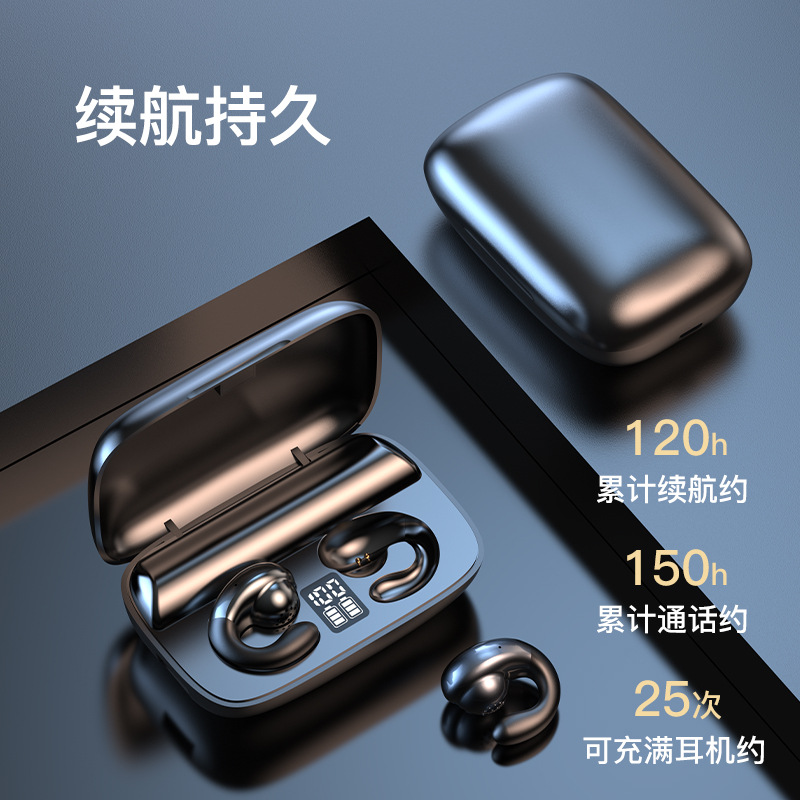 Cross-border S19 wireless ear-clip Bluetooth Headphones Noise-cancelling private mold Gaming Headphones no latency Gaming headphones English Application Scenario