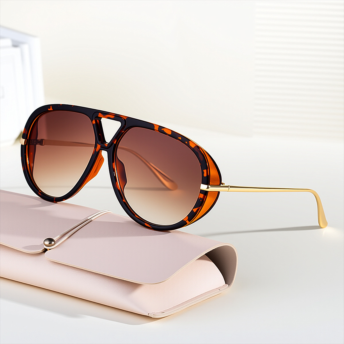 2025新款蛤蟆镜女复古朋克风欧美大框防晒太阳镜男款防紫外线墨镜