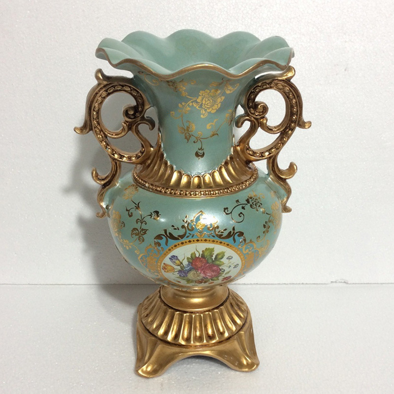 欧式田园风花瓶仿真花艺套装插花客厅装饰摆件家居饰品工艺品摆