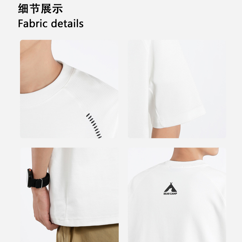 This is a new summer trendy, loose, round-neck, and versatile short-sleeved T-shirt with a strong texture and embroidery Application Scenario