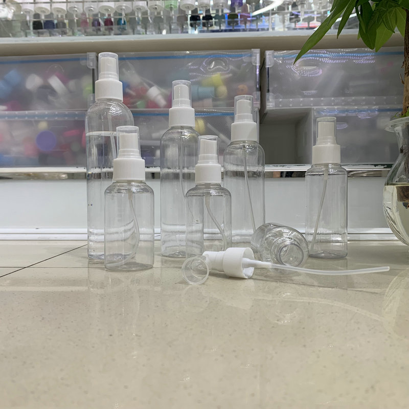 Transparent Travel Bottle Pet Plastic Spray Emulsion Bottle Small Watering Can Cosmetic Packaging Bottle Wholesale details Picture