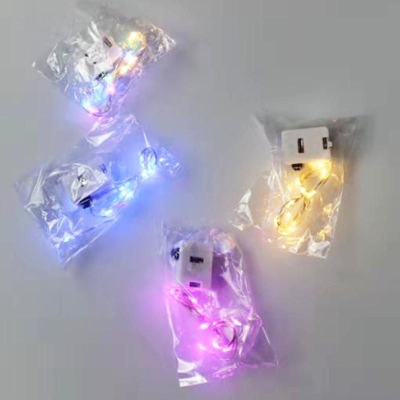 Lights String Christmas Buttons Flower Cake Colorful Gift Box Stars String Lights Battery Copper Wire Lights String Led details Picture