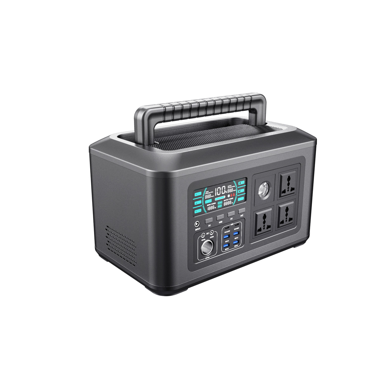 طاقة تخزين خارجية متعددة الوظائف تبلغ 220V1000W تعمل بالطاقة 32000MH، وهي قدرة كهربائية لبطاريات فوسفات الليثيوم في حالات الطوارئ Specification image