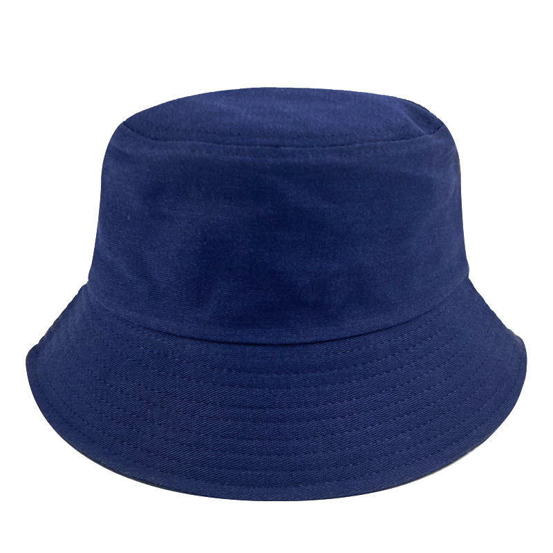 Fisherman's Hat Wholesale Can Print Logo Sunscreen Fishing Bucket Hat Male Solid Color Light Board Pure Cotton Pot Hat Ins Female Item Picture