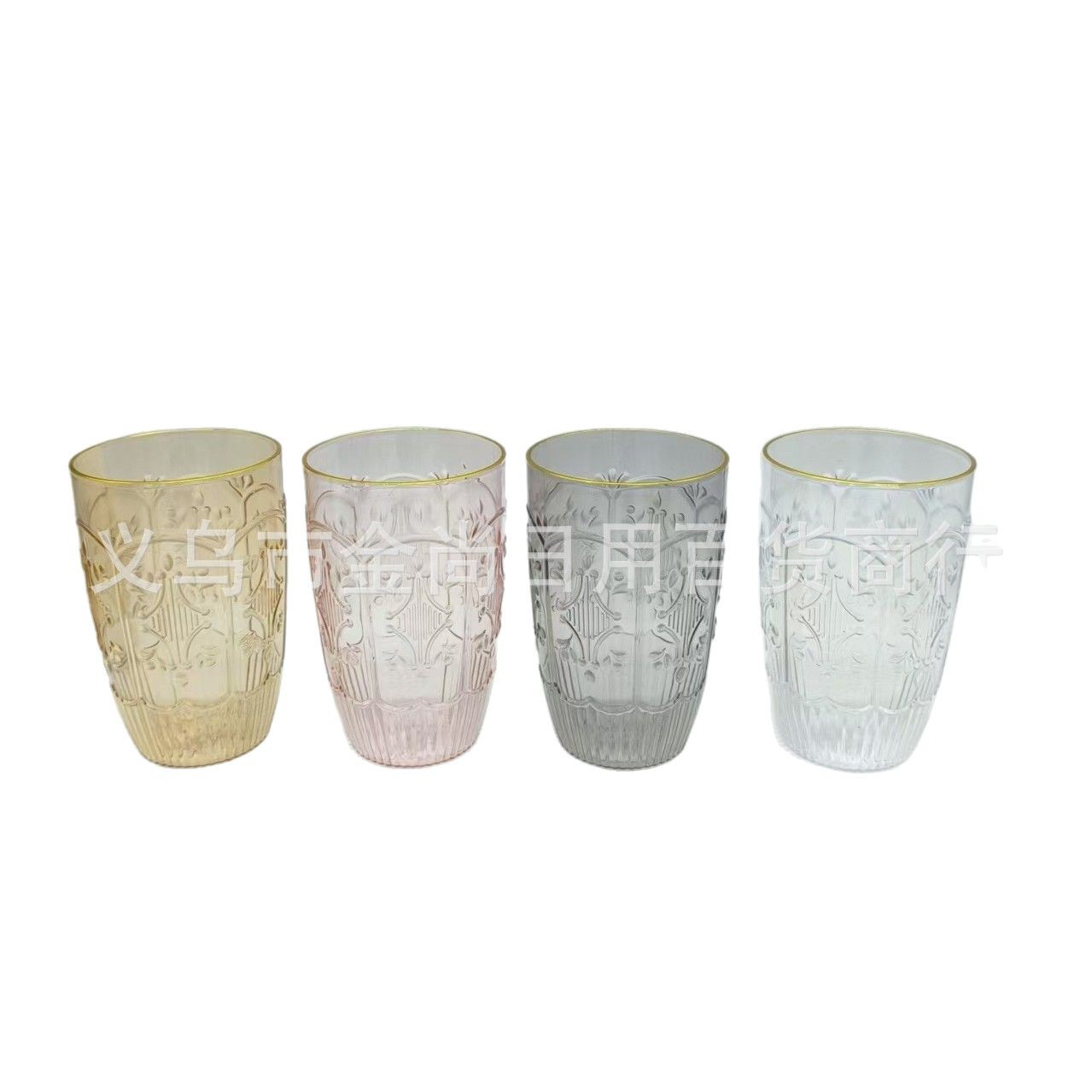 Plastic beer mugs, transparent water cups, household hospitality wholesale beverages, toiletry cups, sunflower cups, Internet celebrity retro Item Picture