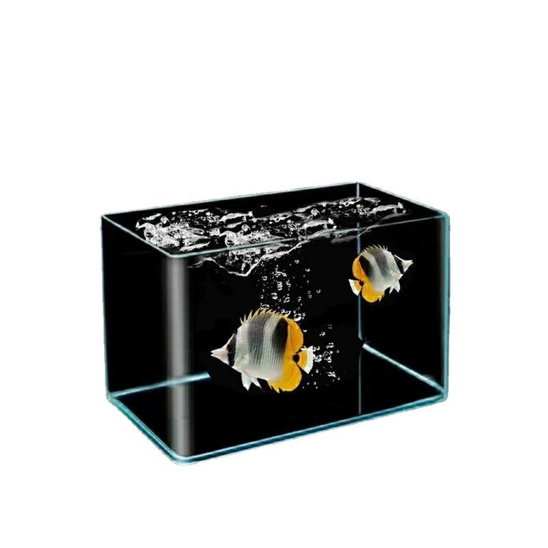 Tanque de vidrio xing run lazy hot curve goldfish cristal transparente transparente paisaje doméstico pequeño y mediano tanque de agua Item Picture