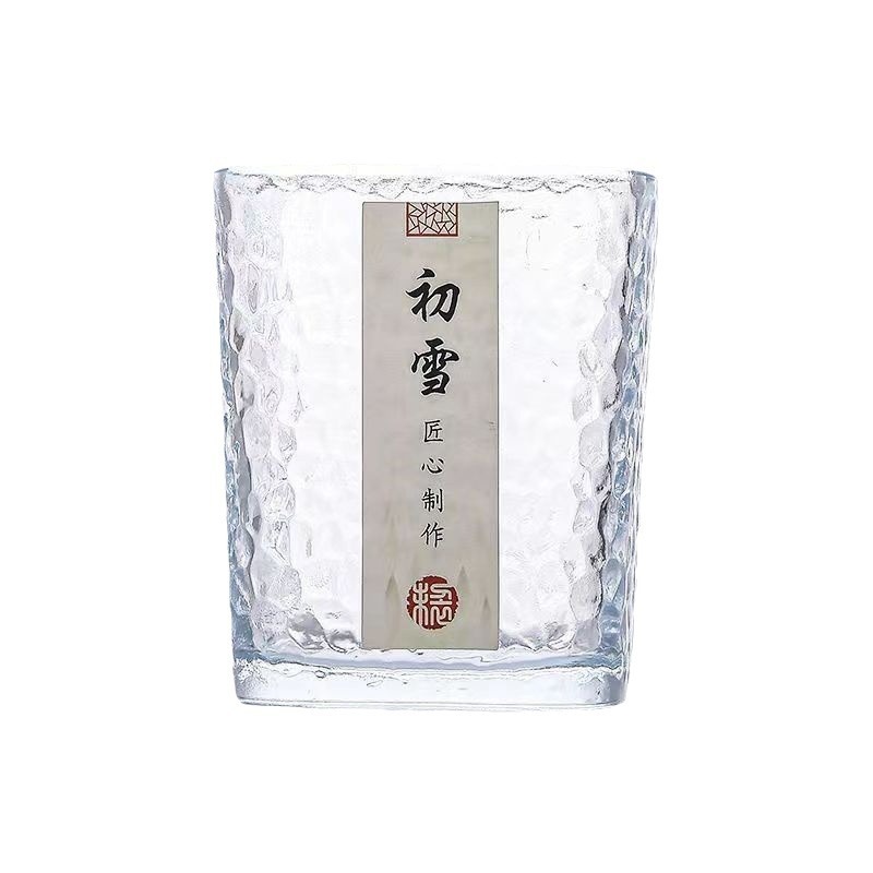 Chuxue hammer-patterned glass cups, ins high appearance level Japanese hammer-patterned glass water cups, simple and thickened wine cups wholesale Item Picture