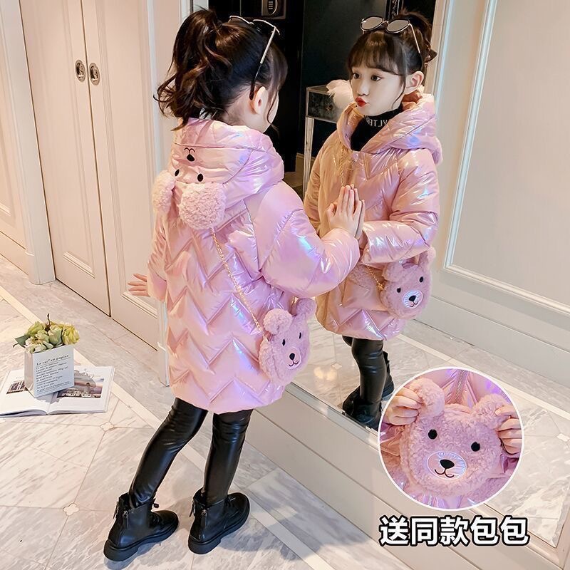 Girls' Cotton-Padded 2023 New Winter Clothing Foreign Style Children's Cotton-Padded Coat Thickened Warm Down Padded Jacket Winter Tide details Picture
