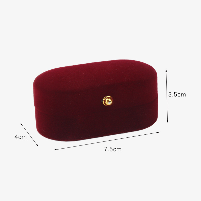 Vintage Ring Earrings Flannelette Small Storage Box Simple High-End Earrings Packing Box Store Display Box Item Picture