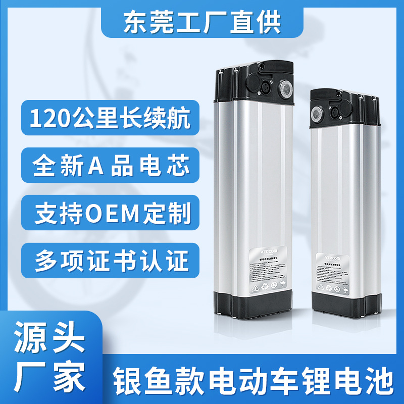 48V电动车锂电池10AH/25AH银鱼锂电池适用代驾车自行车