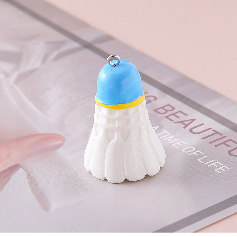 diy mini football resin jewelry accessories, simulated basketball and badminton, keychains, schoolbags, small pendants wholesale pic 5