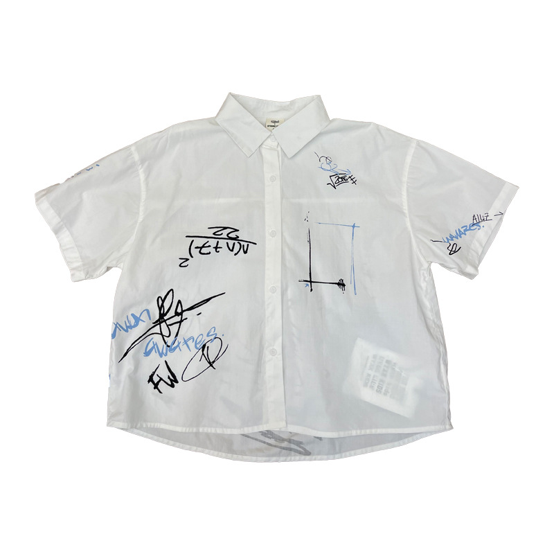 Xin 'er 2024 Summer short-sleeved shirt, pure cotton, loose and thin Korean-style shirt for boys, wide white shirt for children, trendy Item Picture