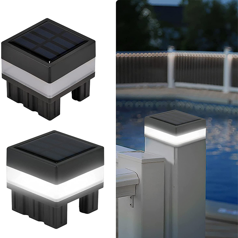 Outdoor solar column head lamp 70*70 square aluminum column head lamp, fence lamp, traffic fence lamp, courtyard fence lamp Application Scenario