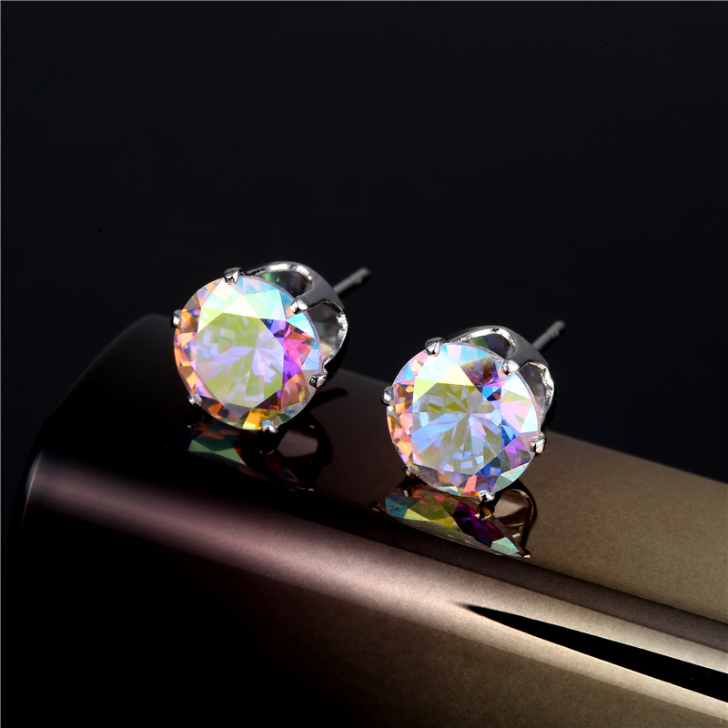 Zircon Earrings Earrings Six Claws Earrings Korean Men's And Women's Fashion All-In-One Trend Zircon Earrings Crystal Jewelry Wholesale Popular Jewelry Fashion Earrings Korean Earrings Ear Ring Ear Buckle Brand Oem Processing details Picture