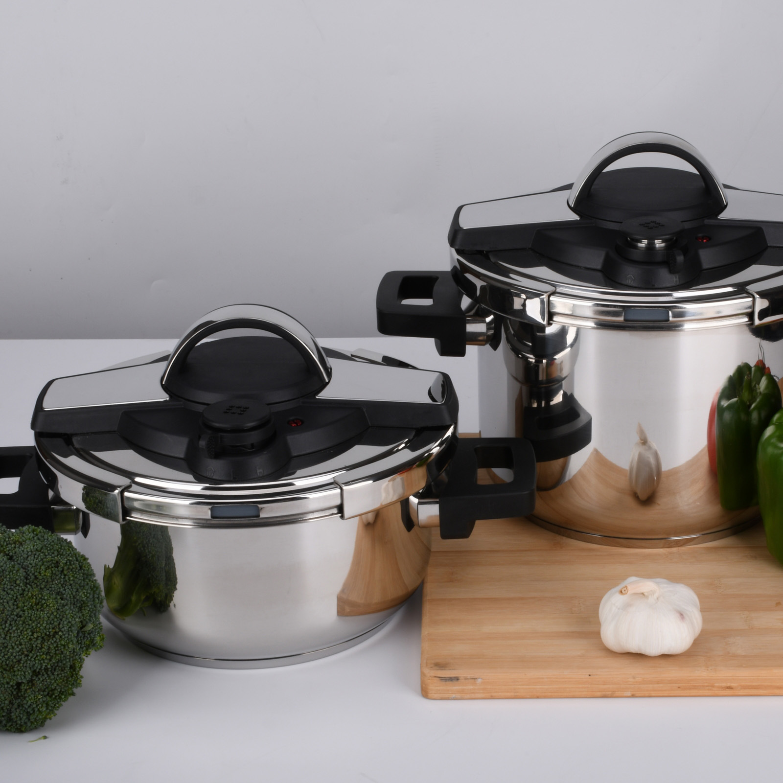 304不锈钢压力锅高压锅5人一6人防爆家用快煮锅燃气灶压力锅3-4