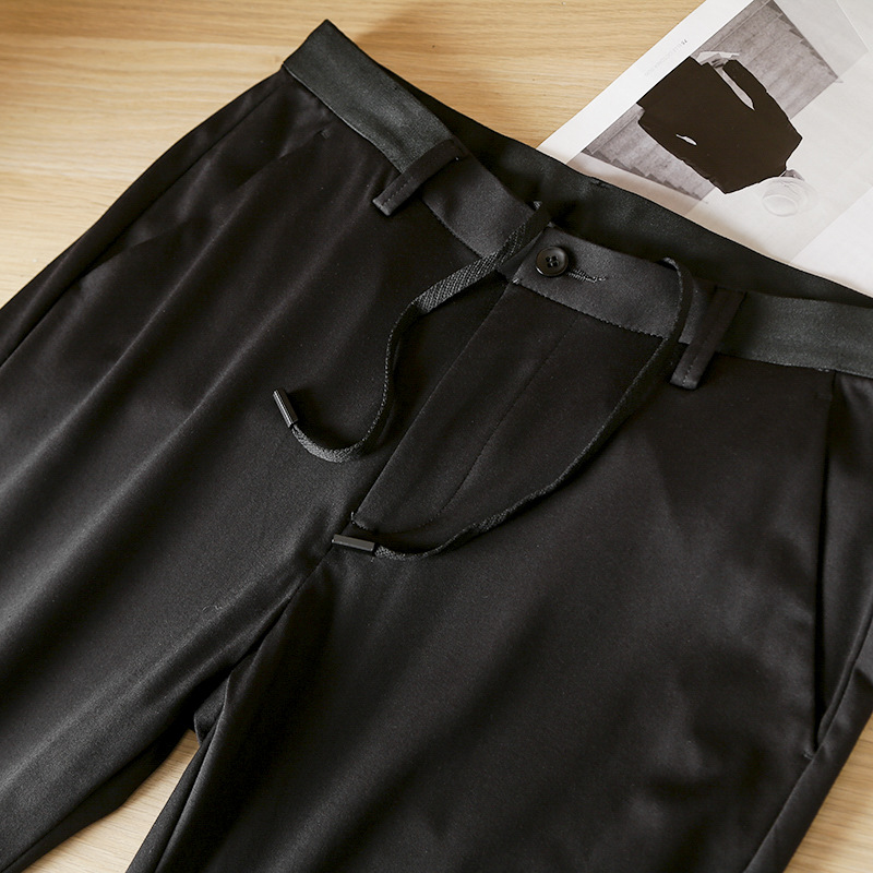 High-elastic summer pants for men, versatile straight-leg business casual pants, men's slim-fit quick-drying trousers, 1775 Specification image