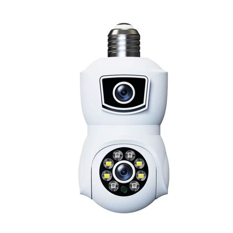 E9 Light Bulb Dual Lens Monitoring Wifi Camera Smart Camera Full Color 360-Degree Remote Lamp Monitoring Item Picture