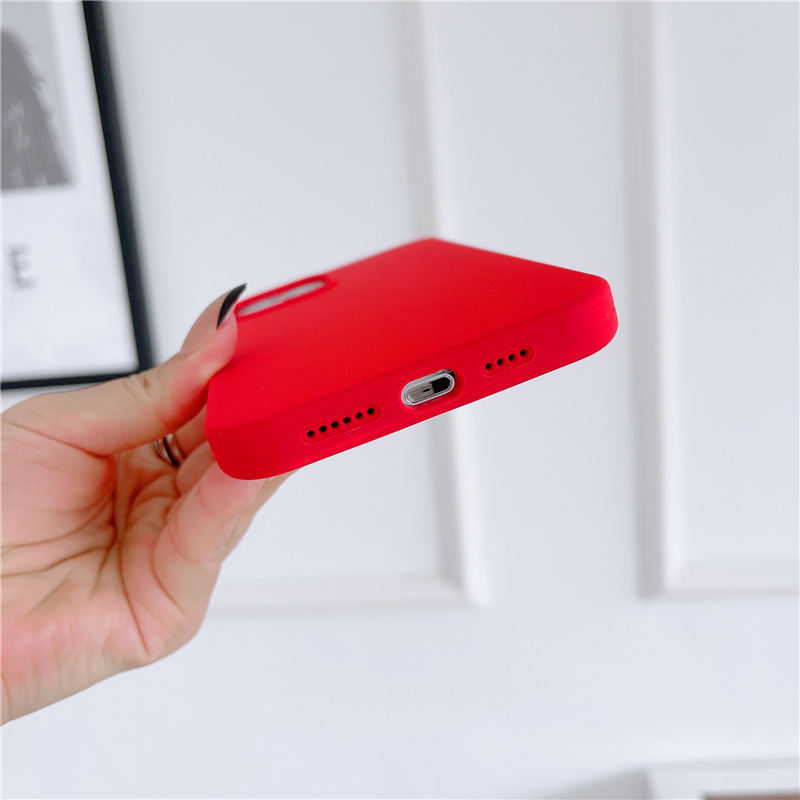 Apple 14/14PRO liquid silicone phone case iPhone14plus solid color 14promax case Specification drawing
