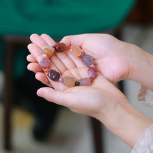 天然盐源玛瑙貔貅隔珠手链 果冻糖果色玛瑙雕刻单圈手串情侣 批发