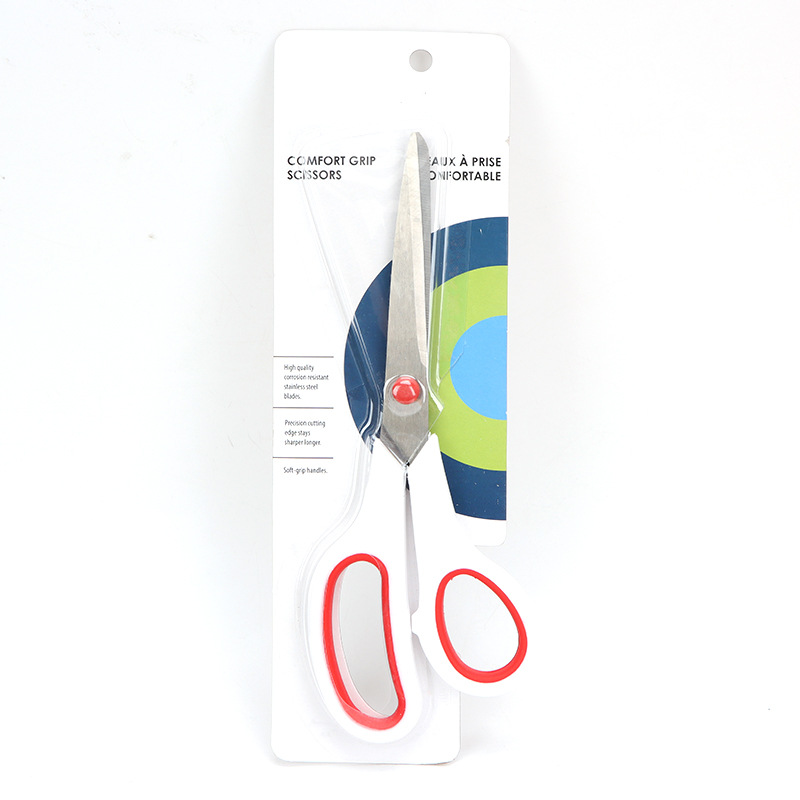 Stainless steel tailor scissors, rubber and plastic office scissors, multi-purpose household office paper-cutting and hand scissors from Yangjiang supply Item Picture